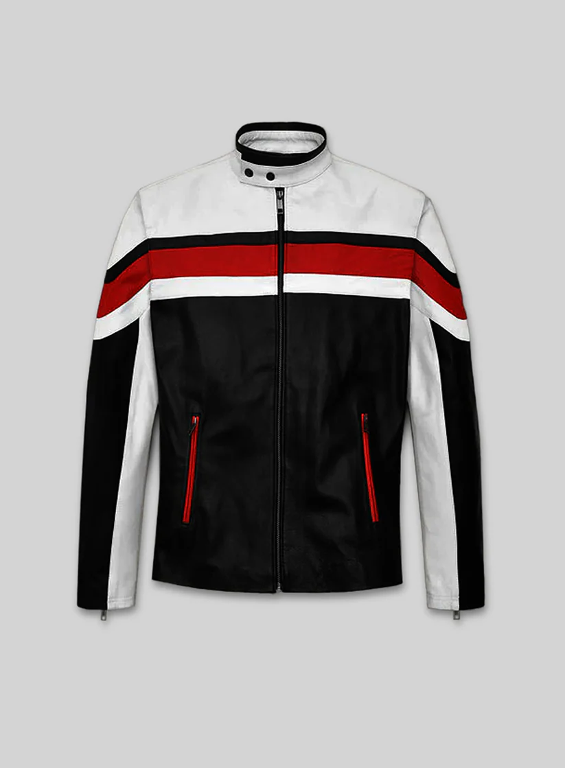 Striped Rocker Leather Jacket Striped Rocker Leather Jacket