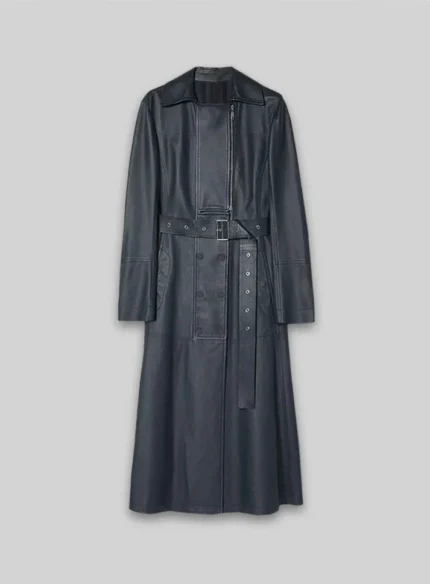 Thora Leather Long Coat