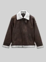 Vintage Brown Aviator Leather Jacket