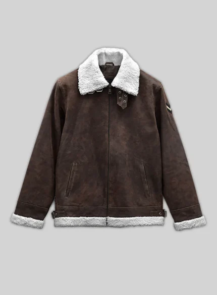 Vintage Brown Aviator Leather Jacket