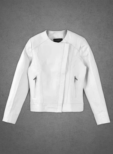 White Sofia Vergara Leather Jacket