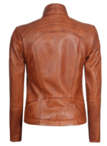 Women Brown Leather Jacket (1)
