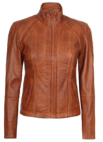 Women Brown Leather Jacket