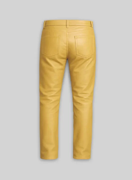 Yellow Leather Jeans