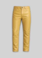 Yellow Leather Jeans
