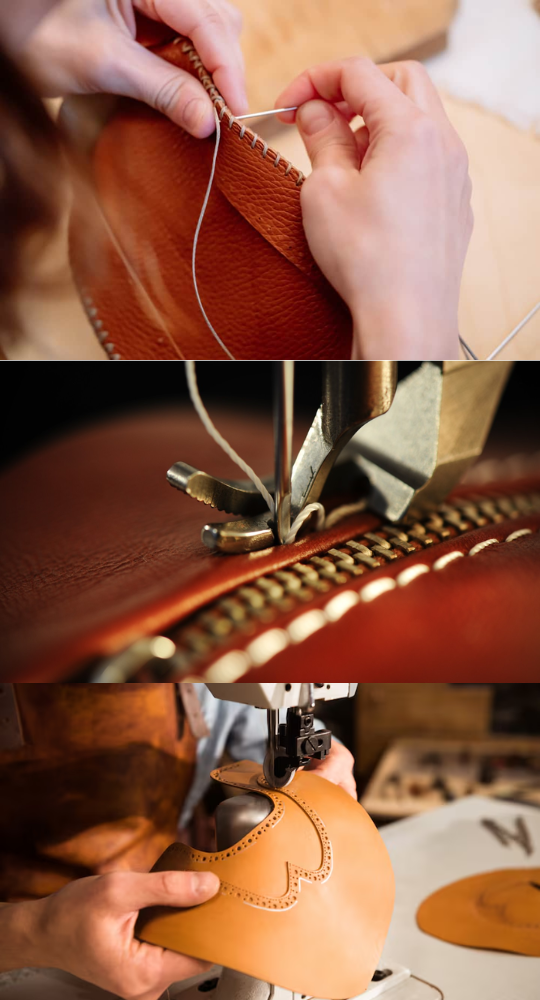 stitching leather
