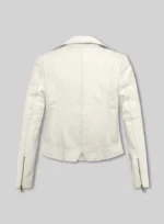 white- premium Leather Jacket