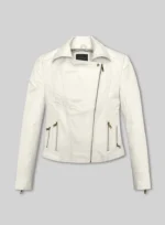 White premium Leather Jacket